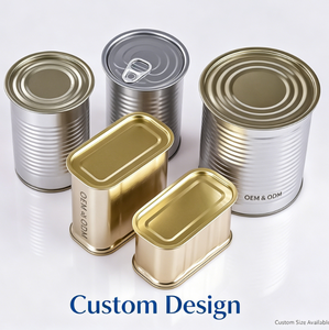 Envase de tres piezas de forma cilíndrica rectangular para carne de lata estilo <span class=keywords><strong>Spam</strong></span> - Product Image 1