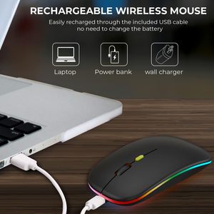 Chuột 5.2 Bluetooth loại C RGB 2.4G Chuột không dây chế độ kép Bluetooth loại C cho MacBook Pro - Product Image 3