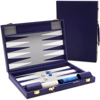 Luxueux Board Game Case Deluxe Backgammon Jeu De backgammon en cuir boîte