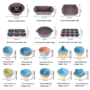 Juego de Repostería de Silicona de 56 Piezas, Resistente a Altas Temperaturas, Apto para Horno, Molde para Pastel con Bandeja para Tostadas y Molde para <span class=keywords><strong>Donuts</strong></span> - Product Image 3