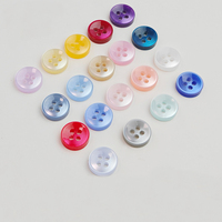 Kancing Resin Bentuk Mangkuk 2.9mm, Kancing Empat Lubang untuk Dekorasi Pakaian