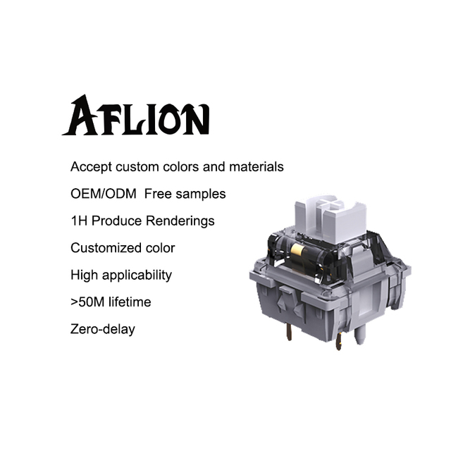 Aflion Studio V3 Switch Set for Mechanical Keyboards Linear 40g 3 Pins Mechanical Keyboard Switch for RK Keyboard