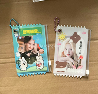 Accessoires Kpop Pochette à fermeture éclair en PVC 3 pouces Porte-cartes porte-clés transparent personnalisé Sac à bonbons