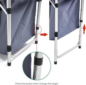 Nhà máy ngoài trời gấp bảng với điều chỉnh chiều cao và lưu trữ tổ chức cho BBQ-Trọng lượng nhẹ và bền với hộp lưu trữ - Product Image 5