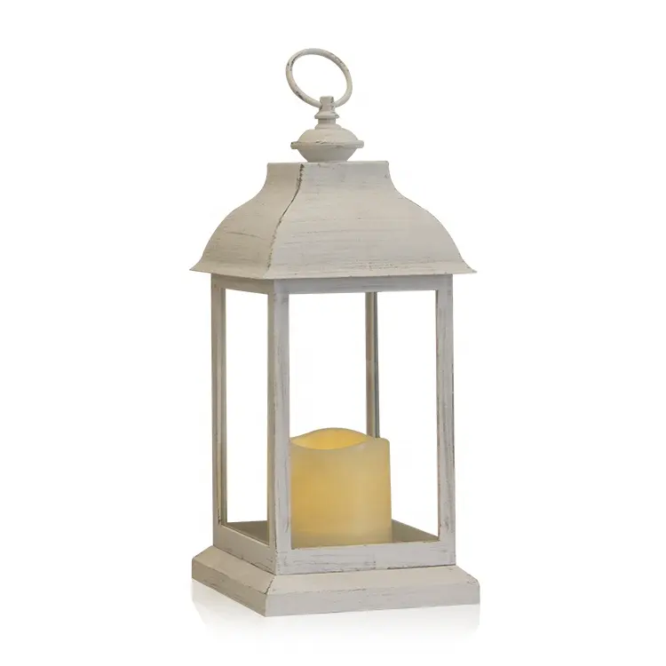 Wedding white plastic high quality decorating candle holders led lantern