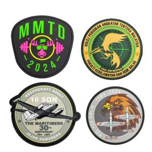 Étiquette de vêtement en silicone souple 3D moulée sur mesure par le fabricant d'origine, patch en PVC à coudre - Product Image 1