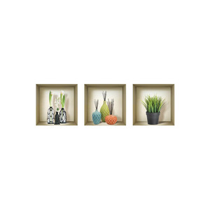 Set di tre decalcomanie da parete in finta nicchia 3D Peel e Stick HMS Joy - Product Image 3