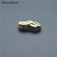 9x22mm lisse irrégulière longue forme laiton métal à travers le trou à la mode perles entretoises pour la fabrication de bijoux collier bracelet