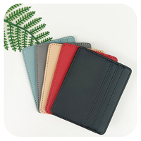 Grosir dompet kulit Pu penyimpan kartu kredit, dompet pria, kulit Pu, penyimpan kartu kredit Id bisnis, Logo kustom, anyam, untuk pria