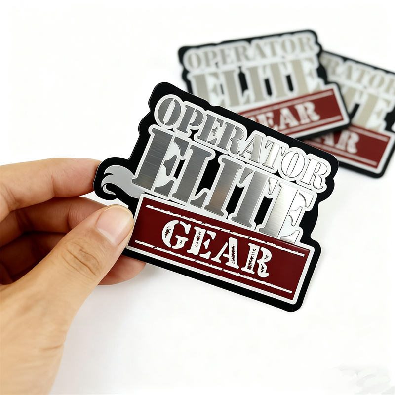 Autocollants métalliques argentés faits sur commande