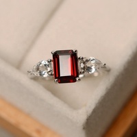 Hochzeit trend ige natürliche blaue Saphir bunte Birne Topas Edelstein Ring quadratische Sterling Silber Zirkonia Verlobung ringe