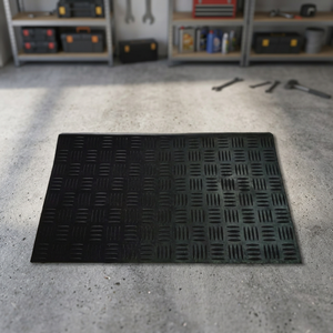 <b>Step</b> Mat Parquet Design Eco Friendly Durable Anti Slip Anti-Skid Washable Black Rubber Grip Safety 1cm Thick 25x75cm for Home - Product Image 2