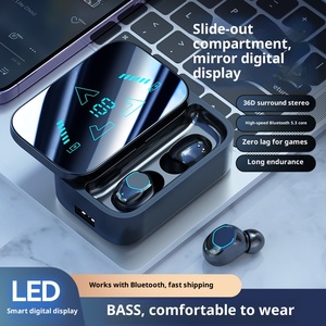 Blue Tooth Earphones Ultra-Long Battery Life Wireless Private Mold Noise Cancelling LED Digital Display Sliding Cover Design - Product Image 5