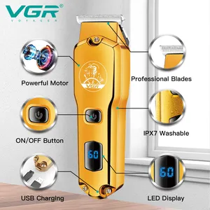 VGR V-927 Waterproof Hair Cutting Machine Professional Rechargeable Barber Hair Clippers Electric Hair Trimmer For Men