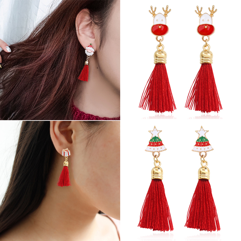 Fashion Christmas Stud Earring Santa Claus