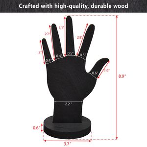 Bán buôn thanh lịch treo thực bằng gỗ tay mannequin trang sức hiển thị Nhẫn Ngón Tay tủ trang sức hiển thị đứng - Product Image 2