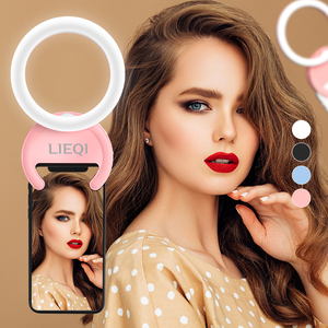 Новое поступление, кольцевой Светодиодный Светильник 3000K-7500K, 500 мАч, зажим для сотового телефона, кольцевой светильник для селфи для видео - Product Image 3