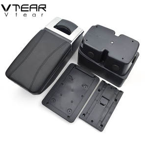 Accoudoir en cuir de qualité garantie, caisse de rangement intérieure à filetage rouge, ABS, repose-bras, accessoire pour voiture <span class=keywords><strong>Ford</strong></span> <span class=keywords><strong>Fiesta</strong></span> 3 MK7, magasin central - Product Image 6