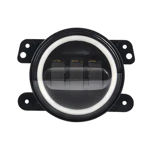 Dot đã được phê duyệt 4 "LED Đèn sương mù đèn với Halo Ring cho Nissan Navara D40 2004-2015 Nissan lá 2011-2015 tự động hệ thống chiếu sáng
