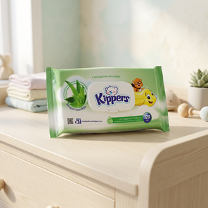 Toallitas Húmedas para Bebé Kippers con Aloe, 120 Unidades, Suaves, Delicadas, para el Cuidado de la Piel Sensible, Paquete al por Mayor UZ - Product Image 2