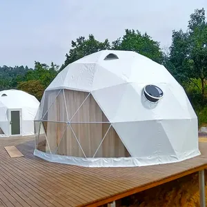 Открытый изготовленный на заказ 6 м 8 м водонепроницаемый ПВХ иглу купол палатка пятизвездочный роскошный отель Купольный дом
