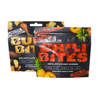 Sacs en plastique refermables en Mylar noir anti-odeur personnalisés avec design pour emballage alimentaire