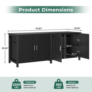 Support de réservoir à poissons moderne en bois écologique, imperméable, autoportant, robuste, avec châssis en acier pour réservoirs de 100/120/150 gallons - Product Image 6