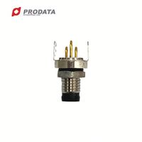 PRODATA Wasserdichter M8 Rechtwinkliger Steckverbinder 3-polig IP67-Schutz PCB-Dip-Lötanschluss 1,0N.M Drehmoment für Automobilanwendungen