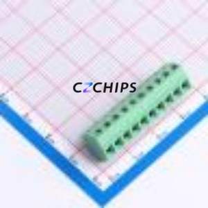 MX127S-3.5-10P-GN01-Cu-Y-A Screw Terminal Block Through hole Component (THT),P=3.5mm Connector 1x10P 3.5mm Green Through Hole - Product Image 1