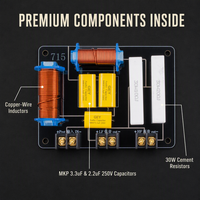 Répartiteur de fréquence 715 pour haut-parleurs 2 voies 10-12 pouces, réseau de crossover 700W 4-8 Ohm 2000Hz, accessoires pour haut-parleurs HiFi aigus/basse