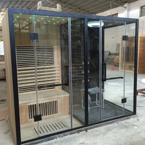 LUXURY Steam <strong>Sauna</strong> Shower Combination Room <strong>Infrared</strong> <strong>Sauna</strong> Room Factory Cheap Price - Product Image 2