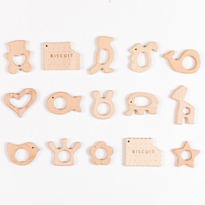 Anelli Massaggiagengive in Legno di Faggio Naturale Non Verniciato di Alta Qualità a Forma di Riccio, Giocattolo Massaggiagengive in Legno per Neonati - Product Image 4