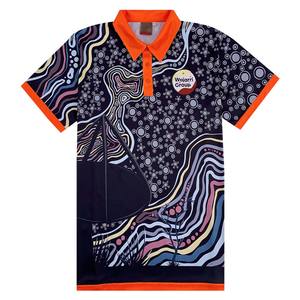Venta al por mayor personalizada camisa de golf de los hombres de la sublimación de los hombres de manga corta Polos Logo aborigen - Product Image 1