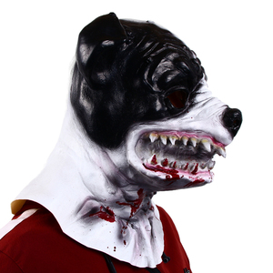 Maschera in Lattice a Forma di Cane Zombie Sanguinoso con Collo, Divertente e Stravagante, per Halloween, Cosplay, Costume da Casa Stregata, Accessorio per Feste - Product Image 4