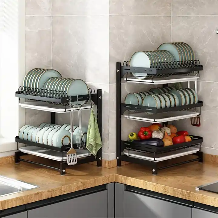 Kitchen Rack Wall-mounted Stainless Steel Draining Bowl Rack