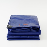 Bâche en PE robuste, imperméable, avec œillets antirouille pour camion, remorque, bateau, stockage extérieur, boîte de 12 pièces