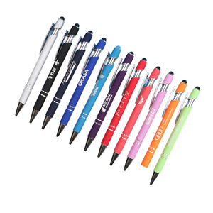 2025 baru Promosi multifungsi baru Stylus bola pena layar sentuh lembut 2 In 1 dengan pena kustom Logo pulpen logam - Product Image 1