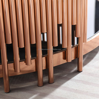 Table basse ronde en vente chaude, plateau en verre trempé noir, pieds en acier inoxydable, table centrale, table d'appoint unique pour le bureau ou le salon