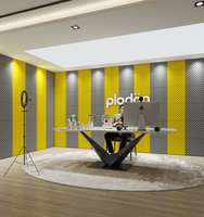 Panneaux Diffuseurs Acoustiques en Mousse de Polyuréthane 3D Solides de Forme Carrée pour Bureau, Studio, Cinéma, Maison, KTV, Isolation Phonique
