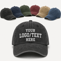 Gorra de Béisbol Personalizada Estilo Papá de 6 Paneles para Niños, Estilo Vintage Retro, de Algodón Chino Desgastado y Lavado a la Piedra