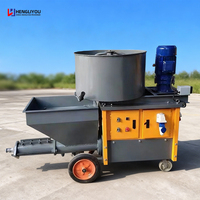 Machine à projeter du mortier électrique 4KW 7.5KW 9KW, pompe à plâtre et ciment portable pour la construction