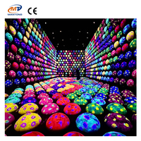 Jeux 3D immersifs, projection interactive sur mur et sol, boule rebondissante rotative en métal, jeux de projection 3D