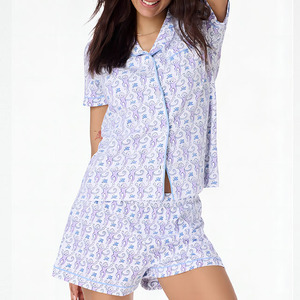 Da donna con stampa di scimmia <span class=keywords><strong>coniglio</strong></span> 2 pezzi <span class=keywords><strong>pigiama</strong></span> Y2k Preppy camicia a manica corta due pezzi Pjs - Product Image 5