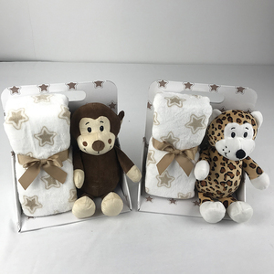 Prix d'usine en gros Animal lion tigre ours chien éléphant en peluche avec couverture pour bébé - Product Image 5