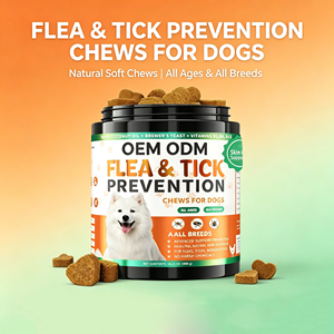 Comprimés à croquer vermifuges pour chiens de toutes tailles et de tous âges - Protection naturelle à base de plantes pour la peau et le pelage, complément nutritionnel rapide pour animaux de compagnie - Product Image 1