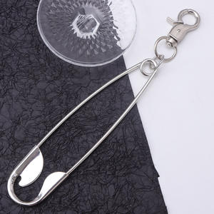 Porte-clés en acier inoxydable avec épingle de sûreté, grande taille, accessoire de mode pour sac à dos, vêtements et décoration de taille - Product Image 3