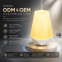 Diffuseur d'arômes et humidificateur portable 160 ml avec 32 sons blancs, lumière RGB et batterie 2600 mAh pour voiture, maison et bureau