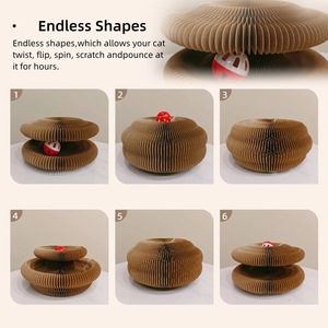 ที่ข่วนเล็บแมวแบบพับได้พร้อมกระดิ่งสำหรับแมว - Product Image 3