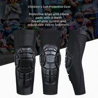 Genouillères en caoutchouc pour enfants, genouillères rembourrées pour garçons et filles, équipement de protection pour le roller, le cyclisme, le patinage de vitesse, 1 paire