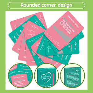 Tùy Chỉnh Màu Xanh Lá Cây Và Màu Hồng Kích Thước Tiêu Chuẩn Chơi Thẻ Thẻ Trò Chuyện Thẻ - Product Image 2